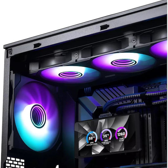 Phanteks Glacier One 360M25 LCD Water Cooling System AIO CPU With 3 120mm Fans And ARGB Lighting