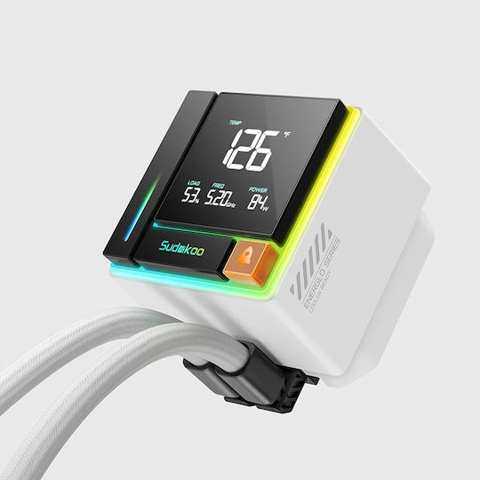 Sudokoo Energlo 360 Υδρόψυξη AIO CPU με 3 Ανεμιστήρες 120mm και ARGB Φωτισμό Λευκή
