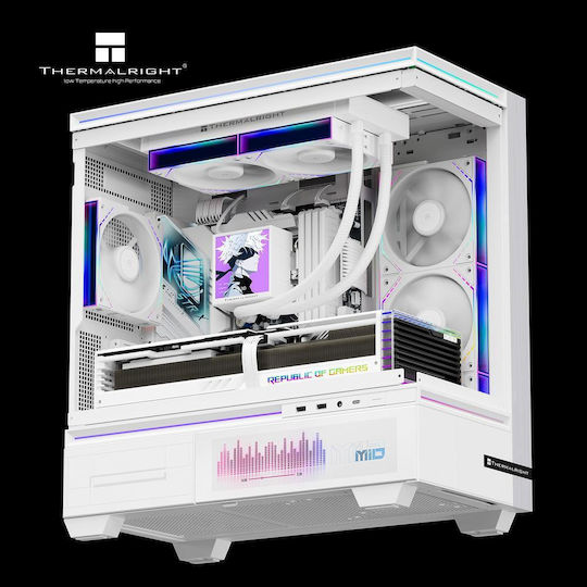 Thermalright Peerless Vision Υδρόψυξη AIO CPU με 2 Ανεμιστήρες 120mm και ARGB Φωτισμό Λευκή