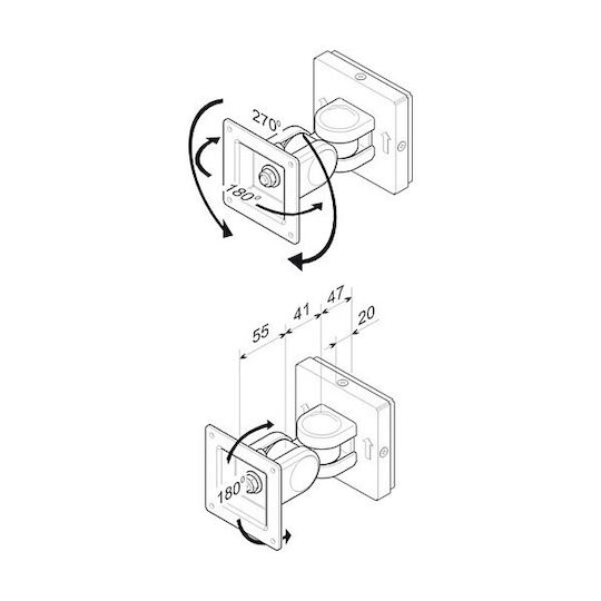 Roline LCD Monitor Wall Mount Kit 2 Joints Computer Monitor Ständer Bildschirm