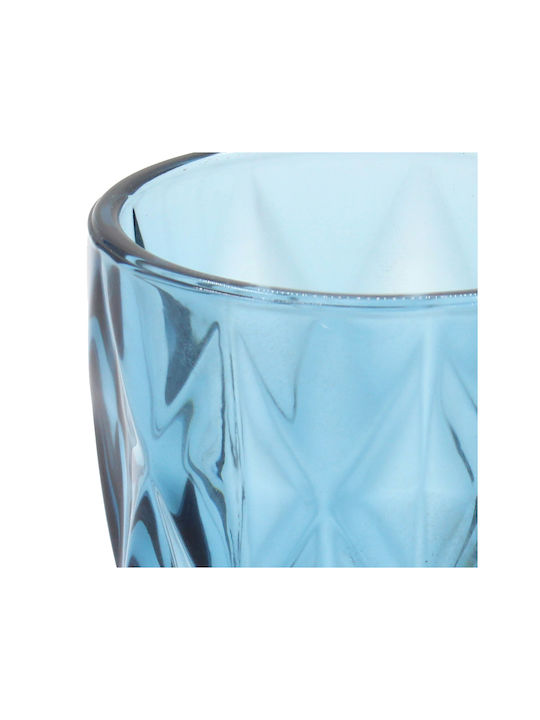 Keskor Set of Glasses for White Wine Made of Glass in Blue Colour 255ml 6 Pieces