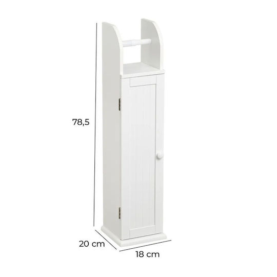 HowHomely Bathroom Cabinet 18x20x79cm White