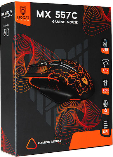 Liocat MX 557 C RGB Gaming Mouse 3200 DPI Red