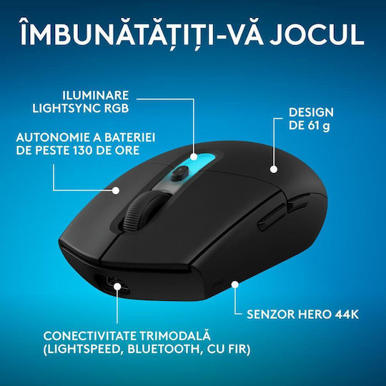 Logitech G305 X Superlight Wireless RGB Gaming Mouse 44000 DPI Black