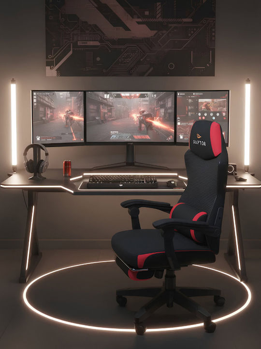 Raptor-Gaming Venom Геймърски стол с подлакътник Червен