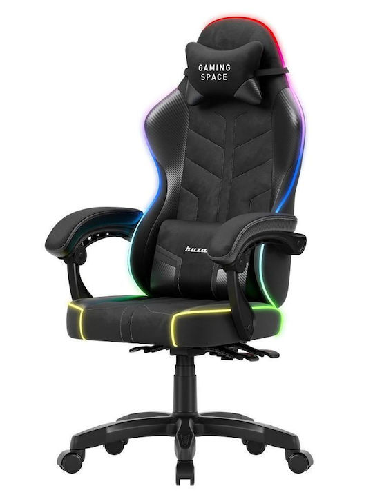 Huzaro Force 2.7 Текстилен Геймърски Стол с RGB Осветление Черен