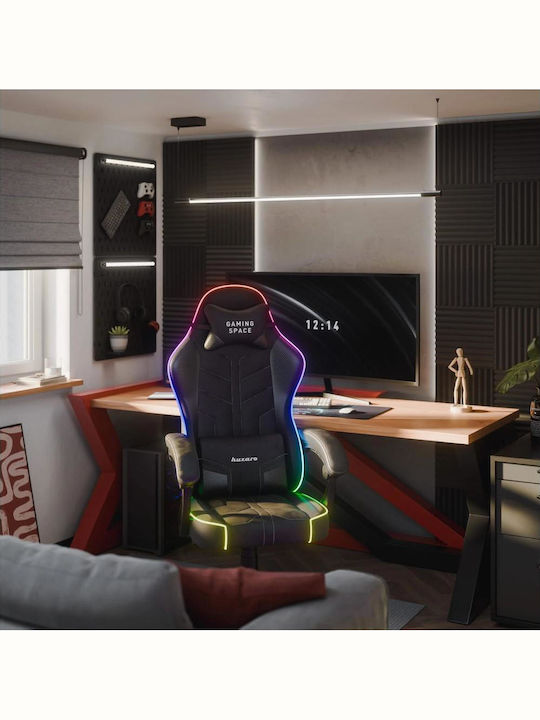 Huzaro Force 2.7 Текстилен Геймърски Стол с RGB Осветление Черен