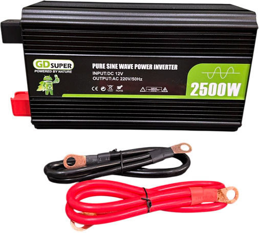Inverter Ισχύος 2500W με Τάση Εισόδου 12V (Μονοφασικό) GD-2500W