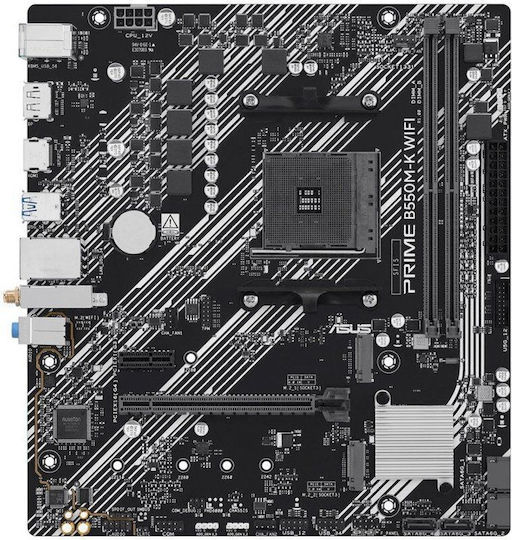 Asus Prime B550M-K Wi-Fi Motherboard Micro ATX with AMD AM4 Socket 90MB1R80-M0EAY0