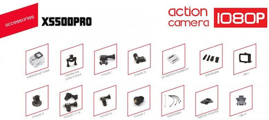 Billow XS500PRO 32GB Action Camera Full HD (1080p) Underwater (with Case) and Wi-Fi Black