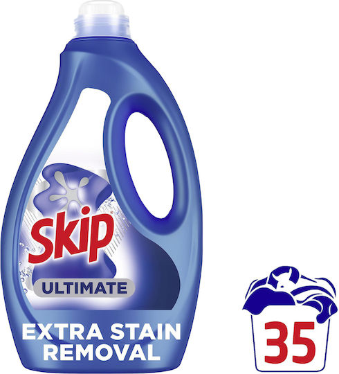 Skip Ultimate Extra Stain Removal Liquid Laundry Detergent for Colored Clothes 1.75lt (35 Washes)