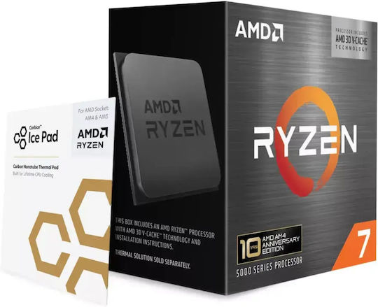 AMD Ryzen 7 5800X3D 10Years Anniversary Edition 3.4GHz Επεξεργαστής 8 Πυρήνων για Socket AM4 σε Κουτί