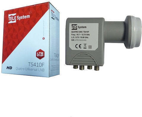 Tele Quatro Universal LNB Quad (4 Εξόδων) με Χαμηλό Όριο Θορύβου 0.7dB