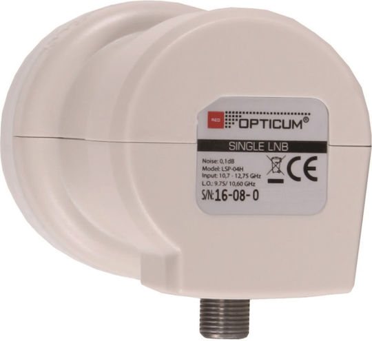 Opticum LSP 04H LNB Single (1 Εξόδου) με Χαμηλό Όριο Θορύβου 0.1dB