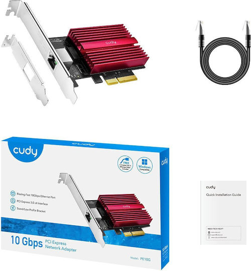 Cudy PE10G (Marvell AQC113) Ενσύρματη Κάρτα Δικτύου Gigabit (10Gbps) Ethernet PCI-e
