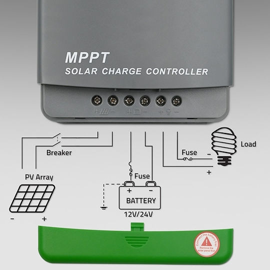 Qoltec Solar Charge Controller Mppt Temperature Sensor 10a 12v 24v Lcd 2 X Usb Gel Lifepo4