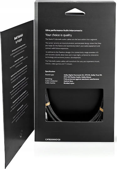 Nedis Catb25000gy10 Toslink Optical Audio Cable 2m