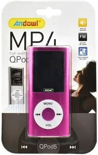 Andowl QPOD5 MP4 Player with 1.8" TFT Screen Black