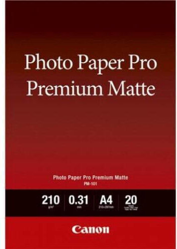 Canon PM-101 Photo Paper Pro Premium Matte A4 (21x30) 210gr/m² for Printers Inkjet 20 Sheets
