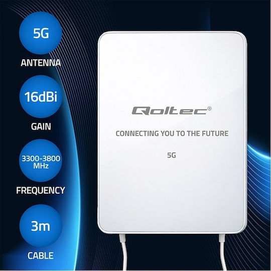 Qoltec 57064 External 5G Directional Antenna 16dBi with SMA Connection