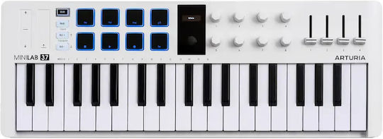 Arturia Minilab Midi Keyboard with 37 Keys White