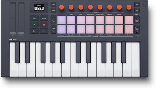 Novation Flkey Mini Tastatură Midi cu 25 de Clape Neagră