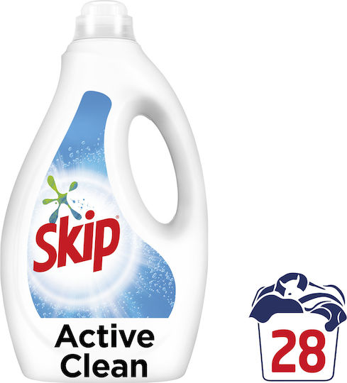 Skip Active Clean Flüssig Waschmittel für Wolle Kleidung (28 Messbecher)