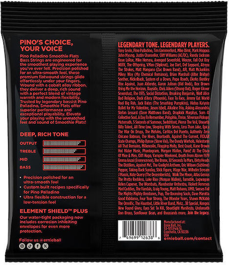 Ernie Ball Σετ Χορδών Cobalt Μπάσου 43 - 108"