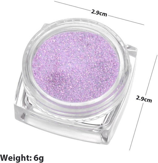 Aurora Glitter Sugar Coating Effect Decorating Powders 6 Jars