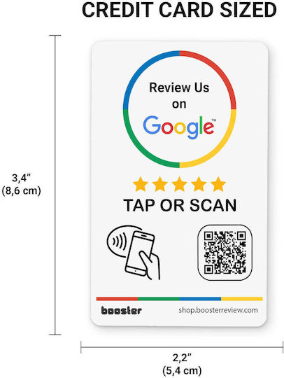 Google Review Tap Stickers Smart Tap Nfc & Qr Instant Reviews 10-pack