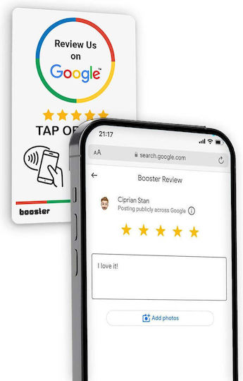 Google Review Tap Stickers Smart Tap Nfc & Qr Instant Reviews 1-pack