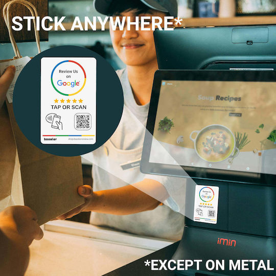 Google Review Tap Stickers Smart Tap Nfc & Qr Instant Reviews 5-pack