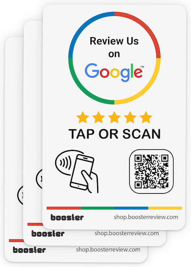 Google Review Tap Stickers Smart Tap Nfc & Qr Instant Reviews 5-pack
