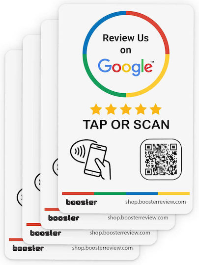 Google Review Tap Stickers Smart Tap Nfc & Qr Instant Reviews 5-pack