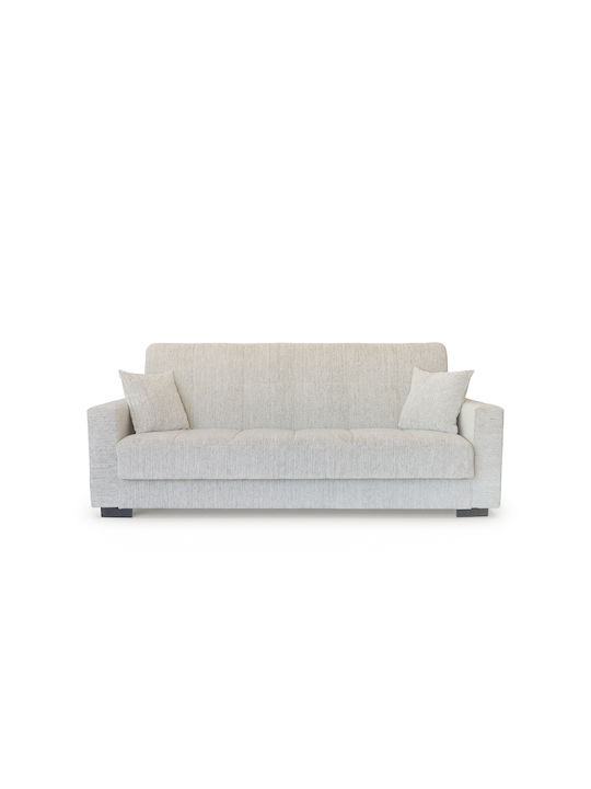 Ferren Dreisitzer Sofa Bett mit Stauraum Weiß Eis 223x85x97cm