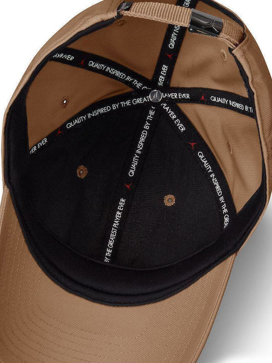 Hm5750-232 Nike Jordan Rise Structured Metal Jumpman Hat Brown Color