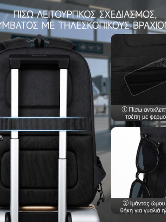Tigernu Waterproof Laptop Backpack for 15.6" Laptop in Black Colour T-B91086A