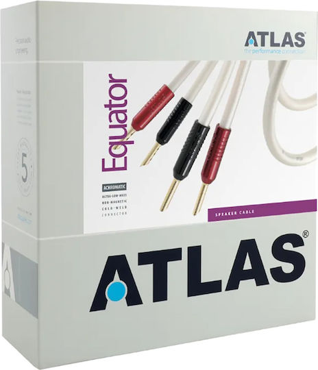 Atlas Cables Equator Achromatic Z 2.0 Speaker Cable Banana - Banana 5m
