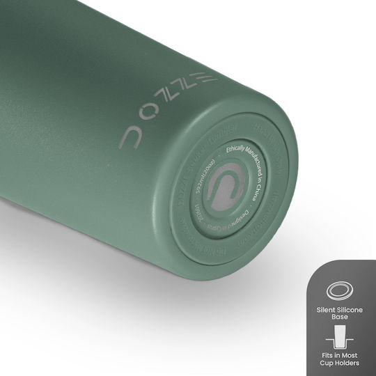 Dozze Monochrome Edition Handled Tumbler Thermos Bottle Stainless Steel BPA Free 592ml Sage Green With Straw And Handle