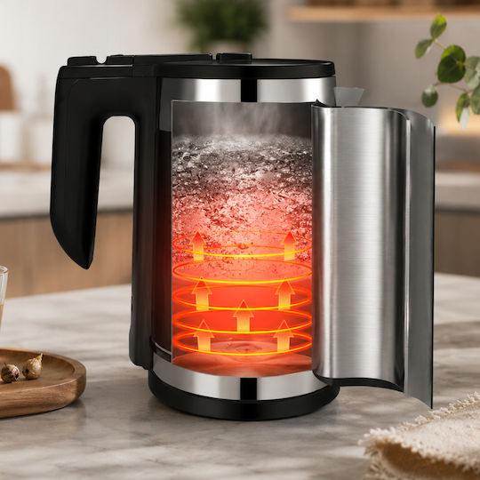 Verk Group Βραστήρας 2.3lt 1500W Μαύρος