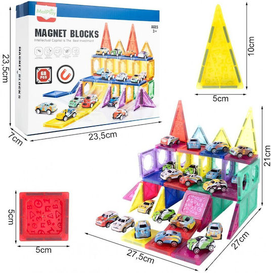 MalPlay Magnetisches Bau- und Konstruktionsspielzeug Für Kinder Ab 3 Jahren