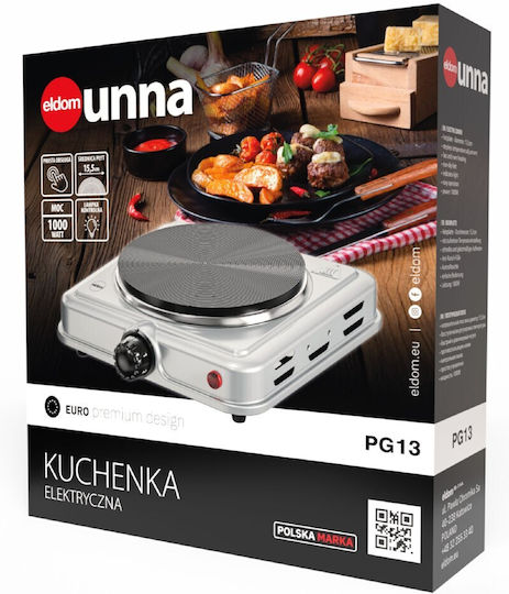 Eldom Countertop Burner Enamel Single Inox