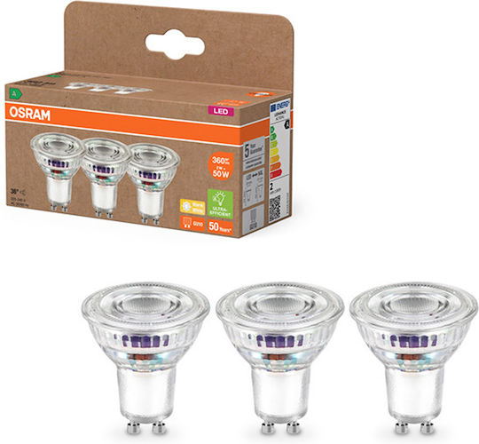 Osram Becuri LED 2W pentru Dulie GU10 Alb Cald 3 Buc