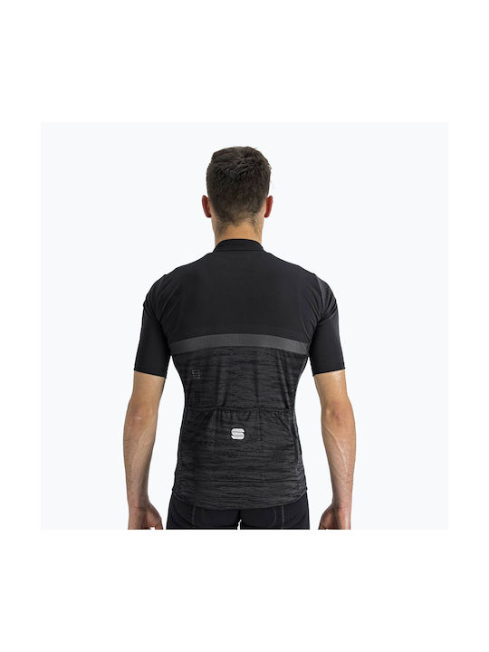 Sportful Tricou De Ciclism Pentru Bărbați Mâneci Scurte Road Bike Negru