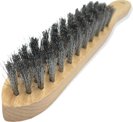 Wire Brush 6 Rows Steel Curly Bristle Tb