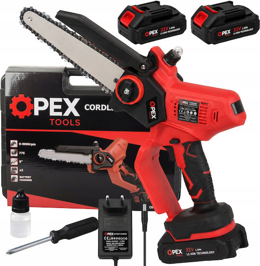 Verk Group Battery Chainsaw 2x1.5Ah 21V with 20.32cm Blade