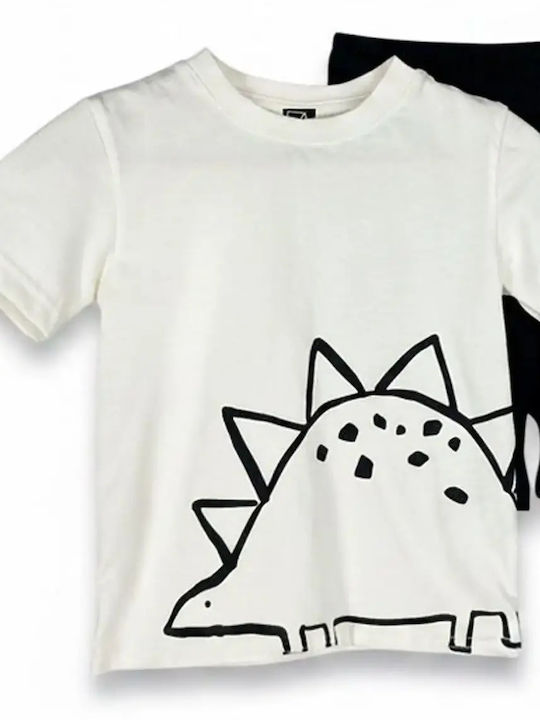 Kids Set with Shorts Summer 2 Pieces White