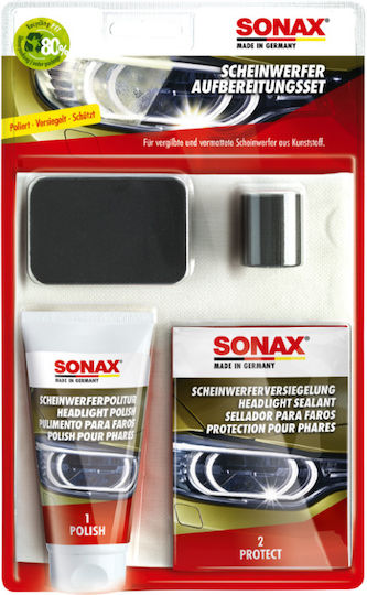 Sonax Set Restaurare și Lustruire Faruri Întunecate