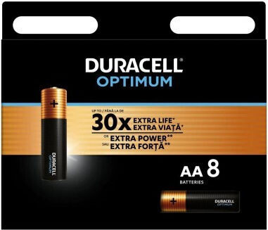 Duracell Optimum Baterii alcaline AA 1.5V 8 buc