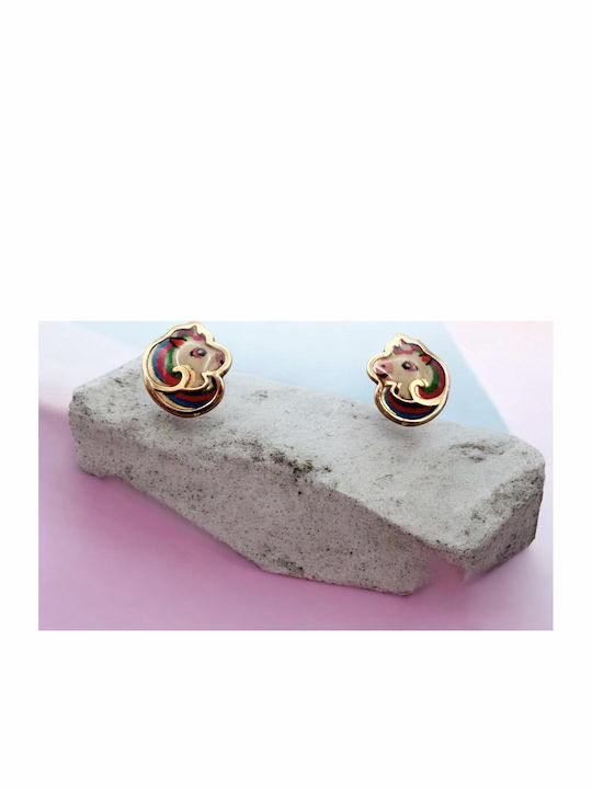 Kontopoulos Еднорози Studs Еднорози от Злато 9 Карата